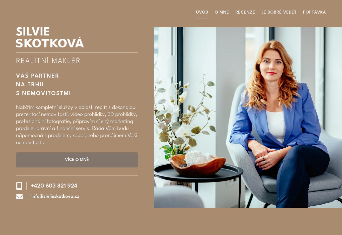 Náhled osobního webu – Silvie Skotková